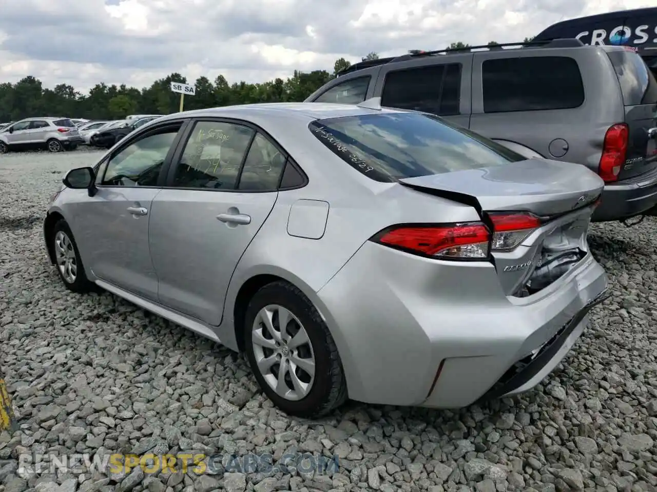 3 Photograph of a damaged car JTDEPRAE5LJ046406 TOYOTA COROLLA 2020