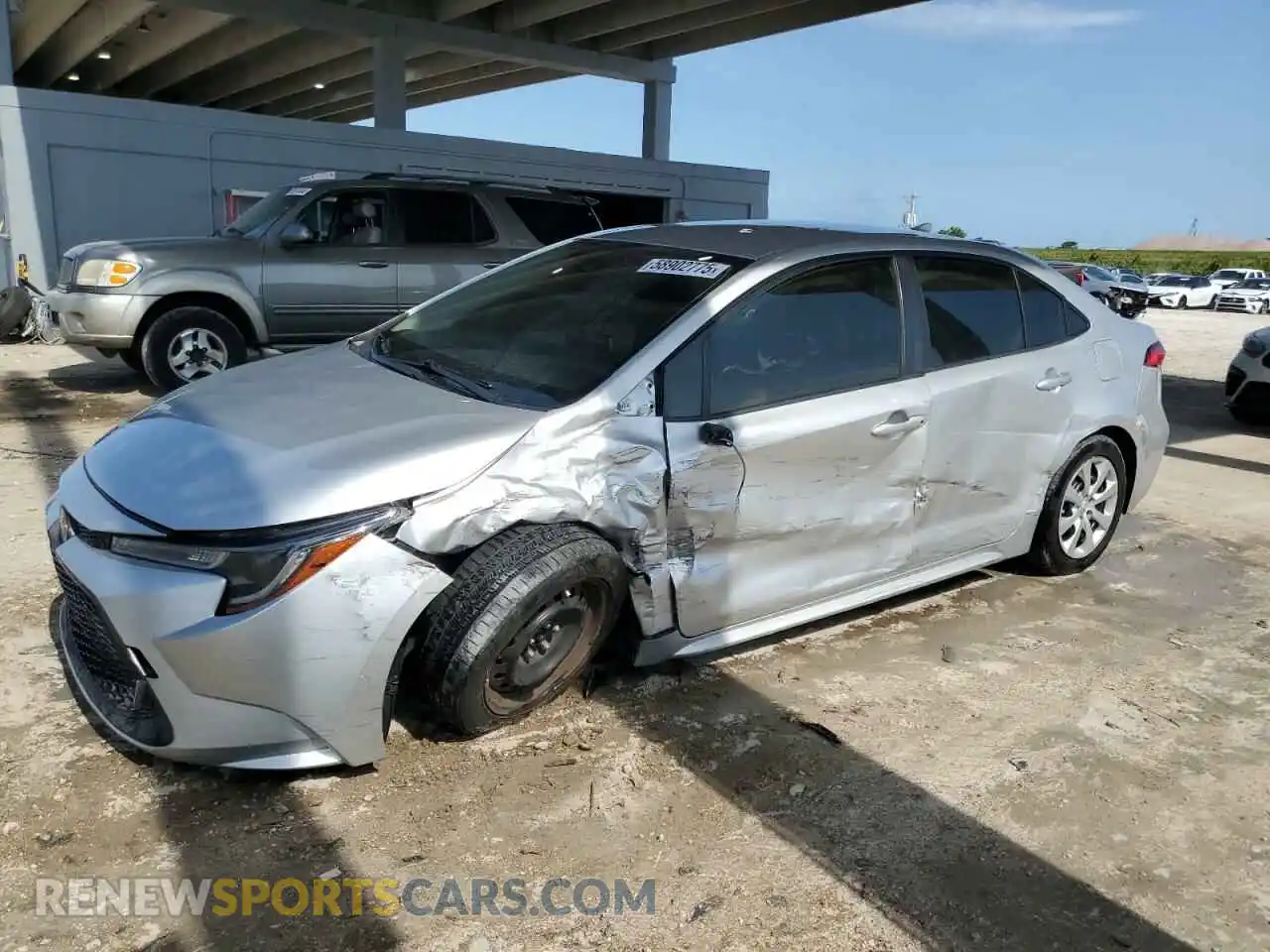 1 Photograph of a damaged car JTDEPRAE5LJ047720 TOYOTA COROLLA 2020