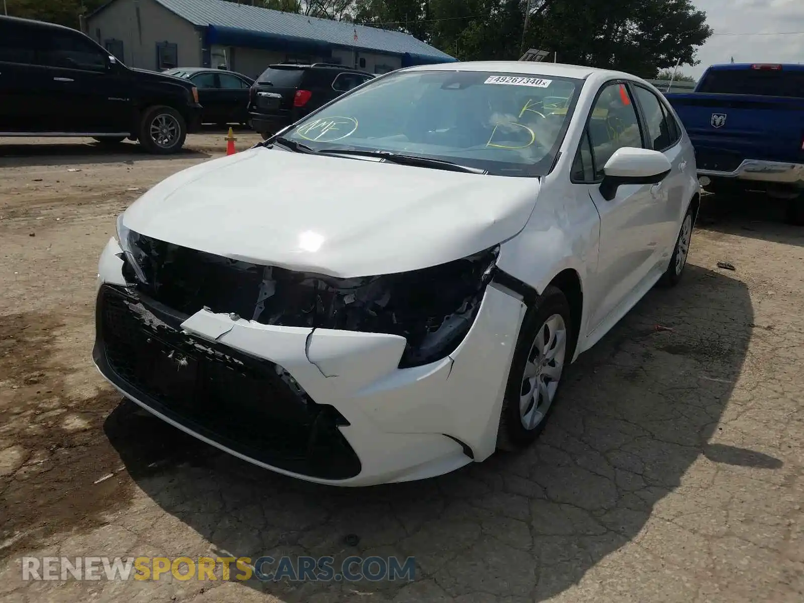 2 Photograph of a damaged car JTDEPRAE5LJ049600 TOYOTA COROLLA 2020
