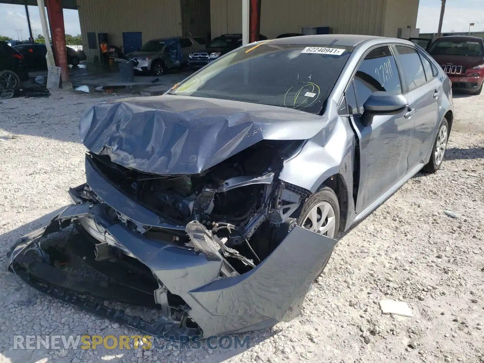 2 Photograph of a damaged car JTDEPRAE5LJ058281 TOYOTA COROLLA 2020