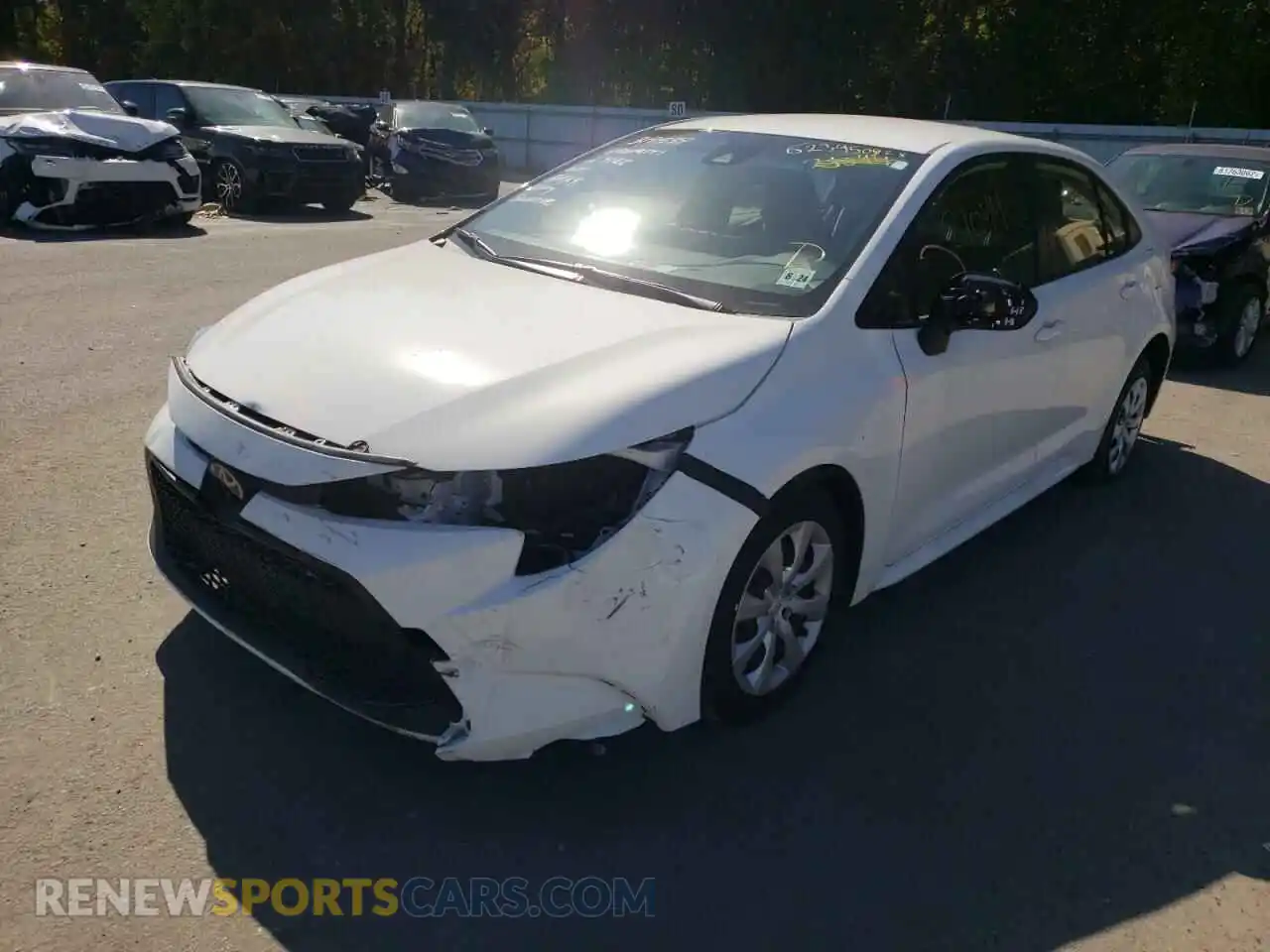 2 fotografías del automóvil dañado JTDEPRAE5LJ058913 TOYOTA COROLLA 2020
