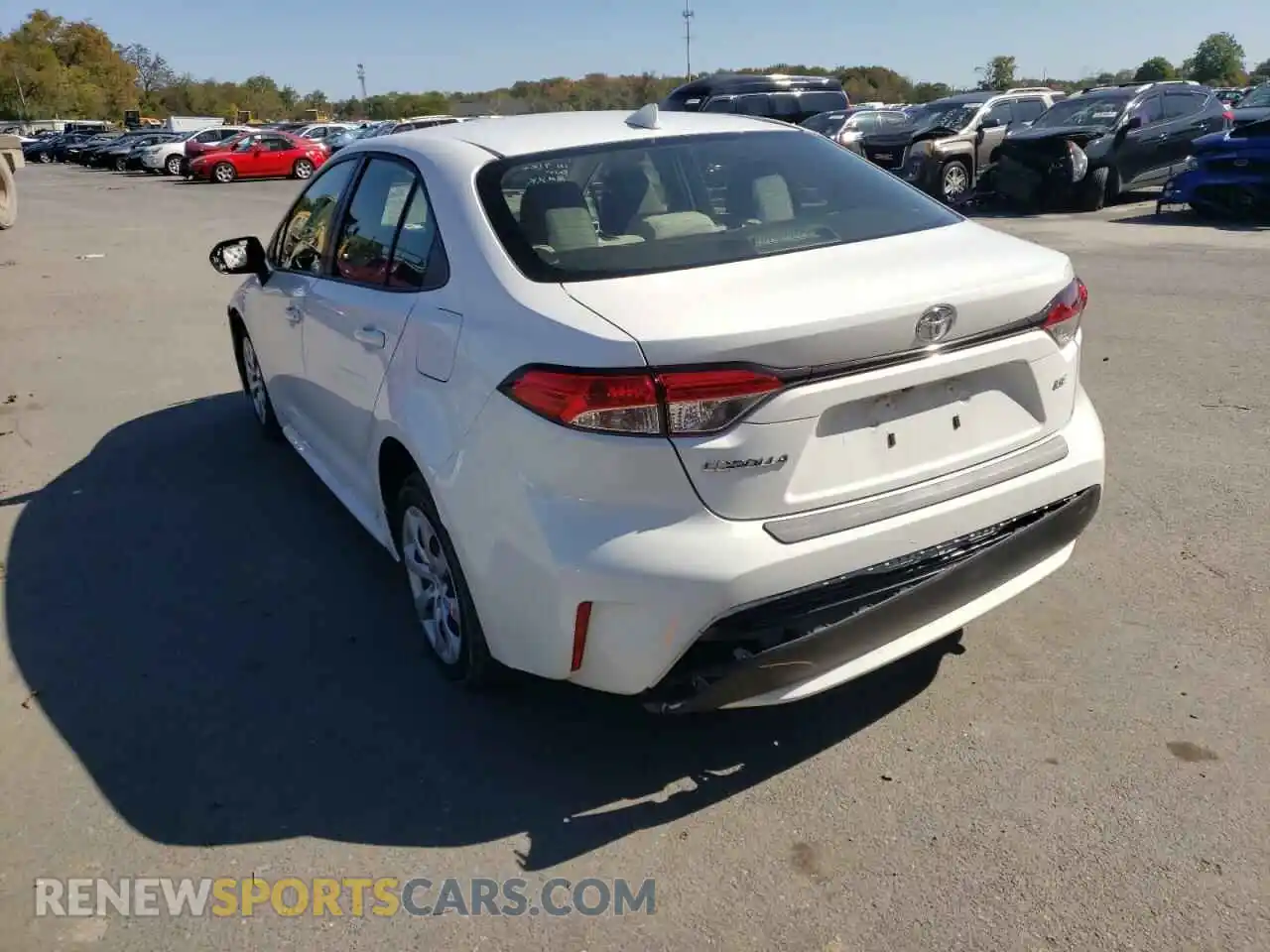 3 fotografías del automóvil dañado JTDEPRAE5LJ058913 TOYOTA COROLLA 2020