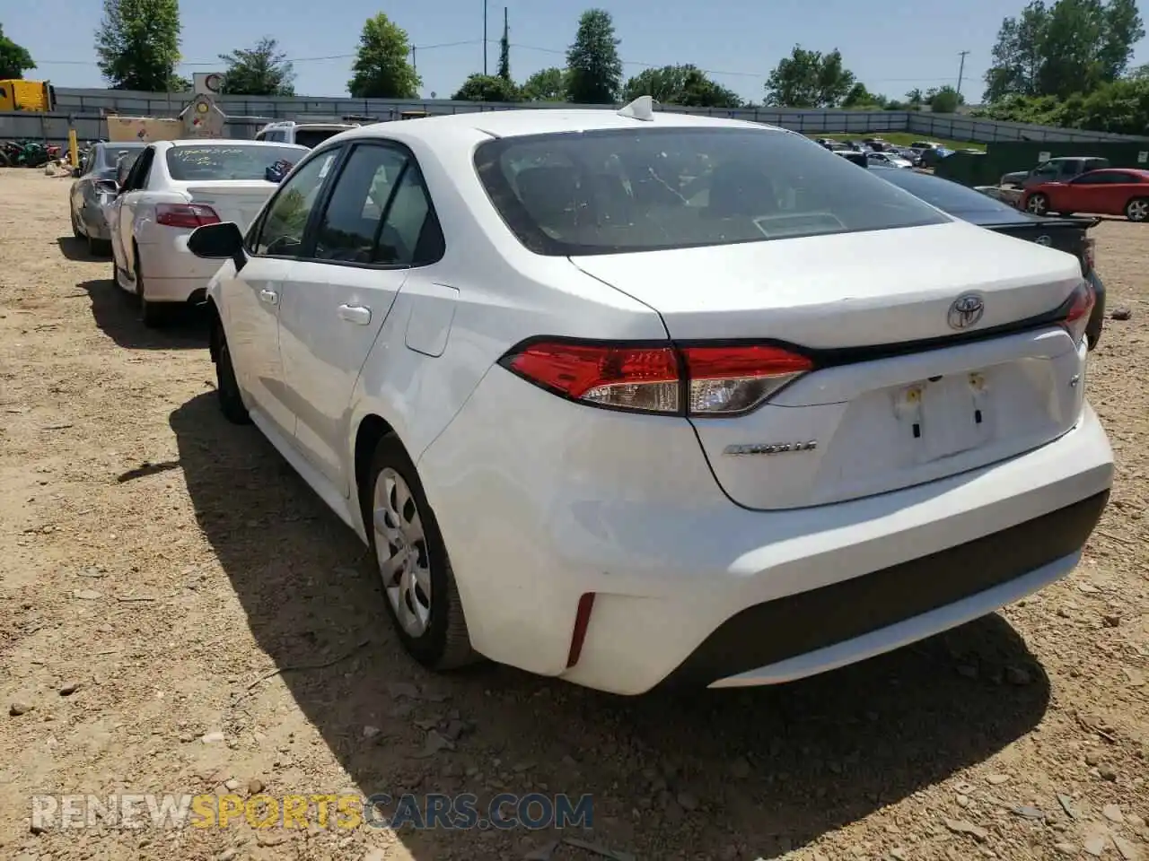 3 Photograph of a damaged car JTDEPRAE5LJ078028 TOYOTA COROLLA 2020