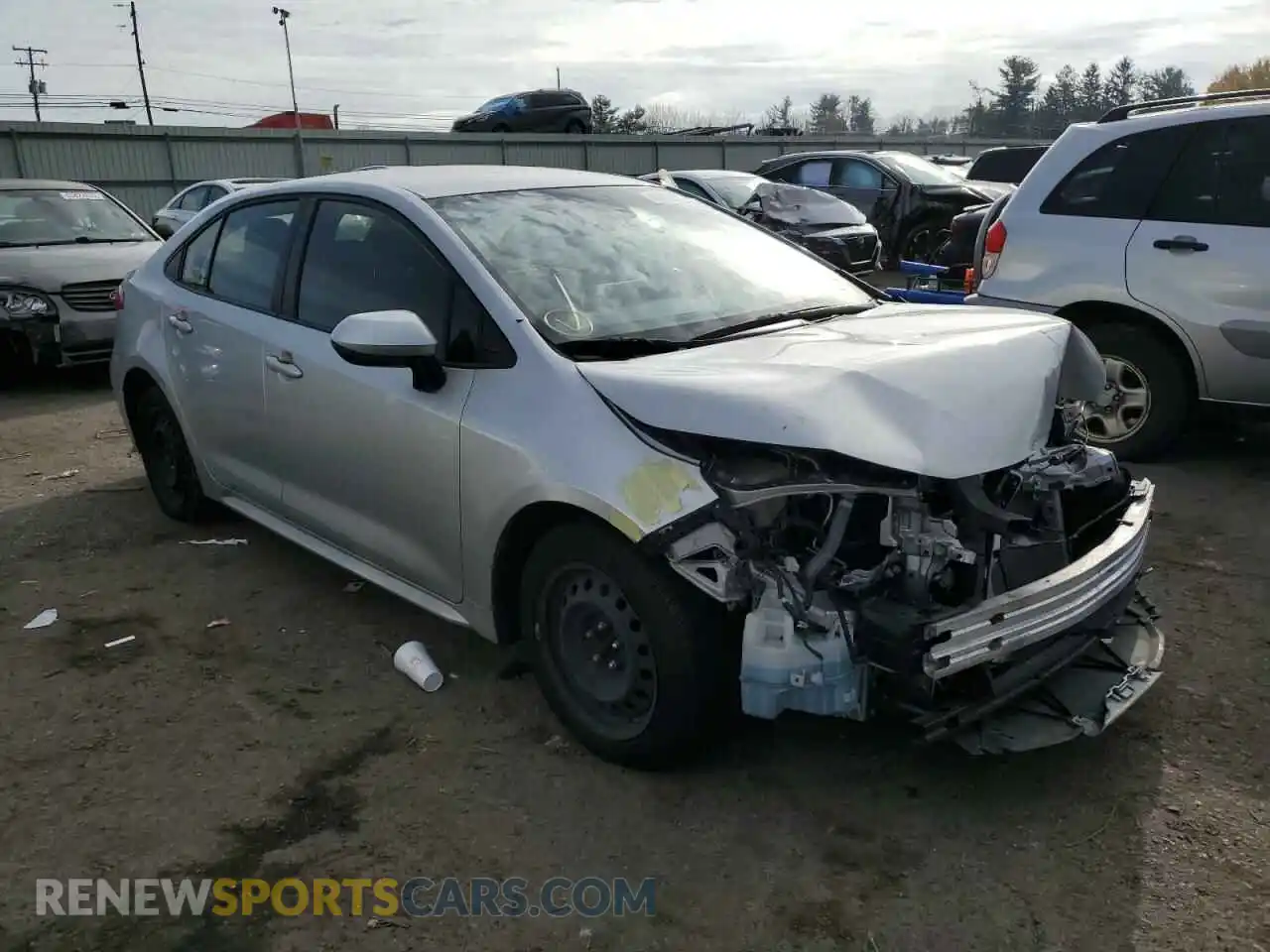1 Photograph of a damaged car JTDEPRAE5LJ093533 TOYOTA COROLLA 2020
