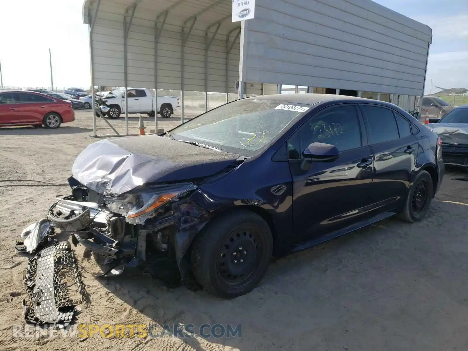 2 Photograph of a damaged car JTDEPRAE5LJ099414 TOYOTA COROLLA 2020