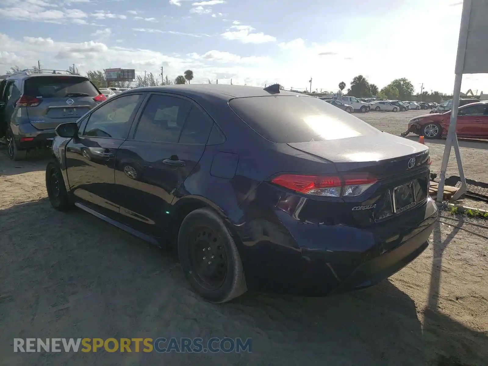 3 Photograph of a damaged car JTDEPRAE5LJ099414 TOYOTA COROLLA 2020