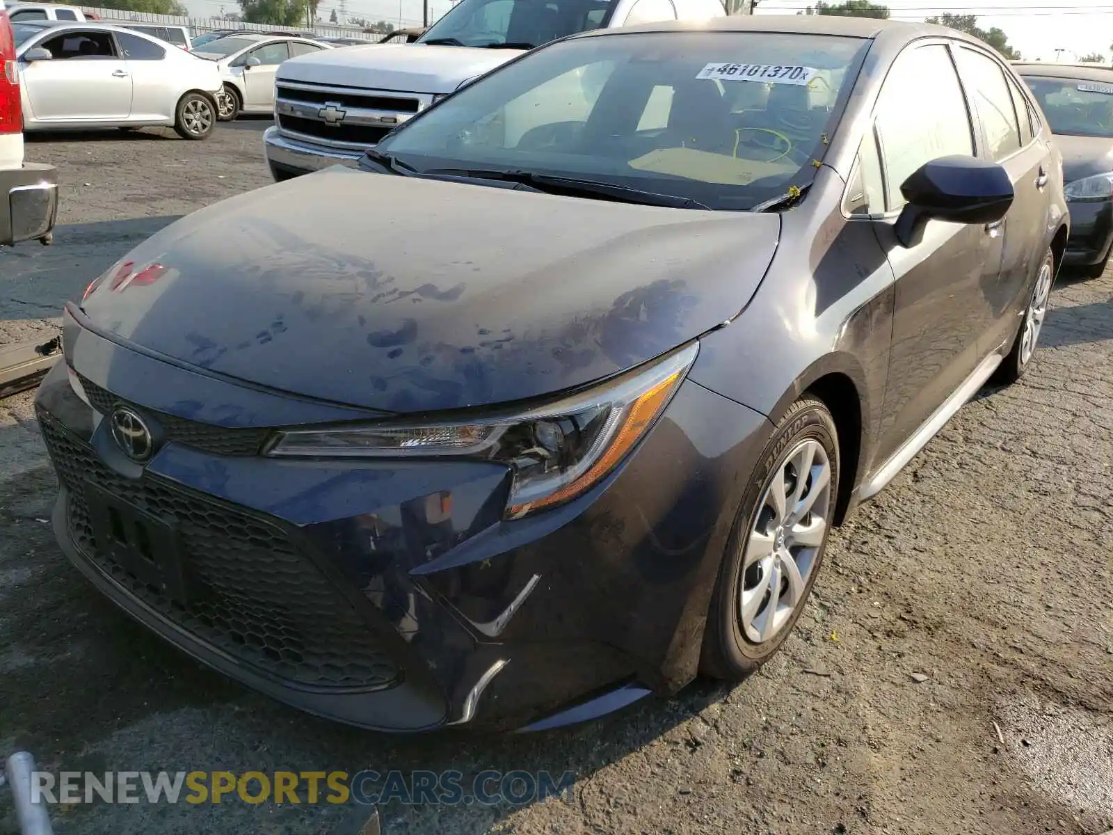 2 Photograph of a damaged car JTDEPRAE5LJ105017 TOYOTA COROLLA 2020