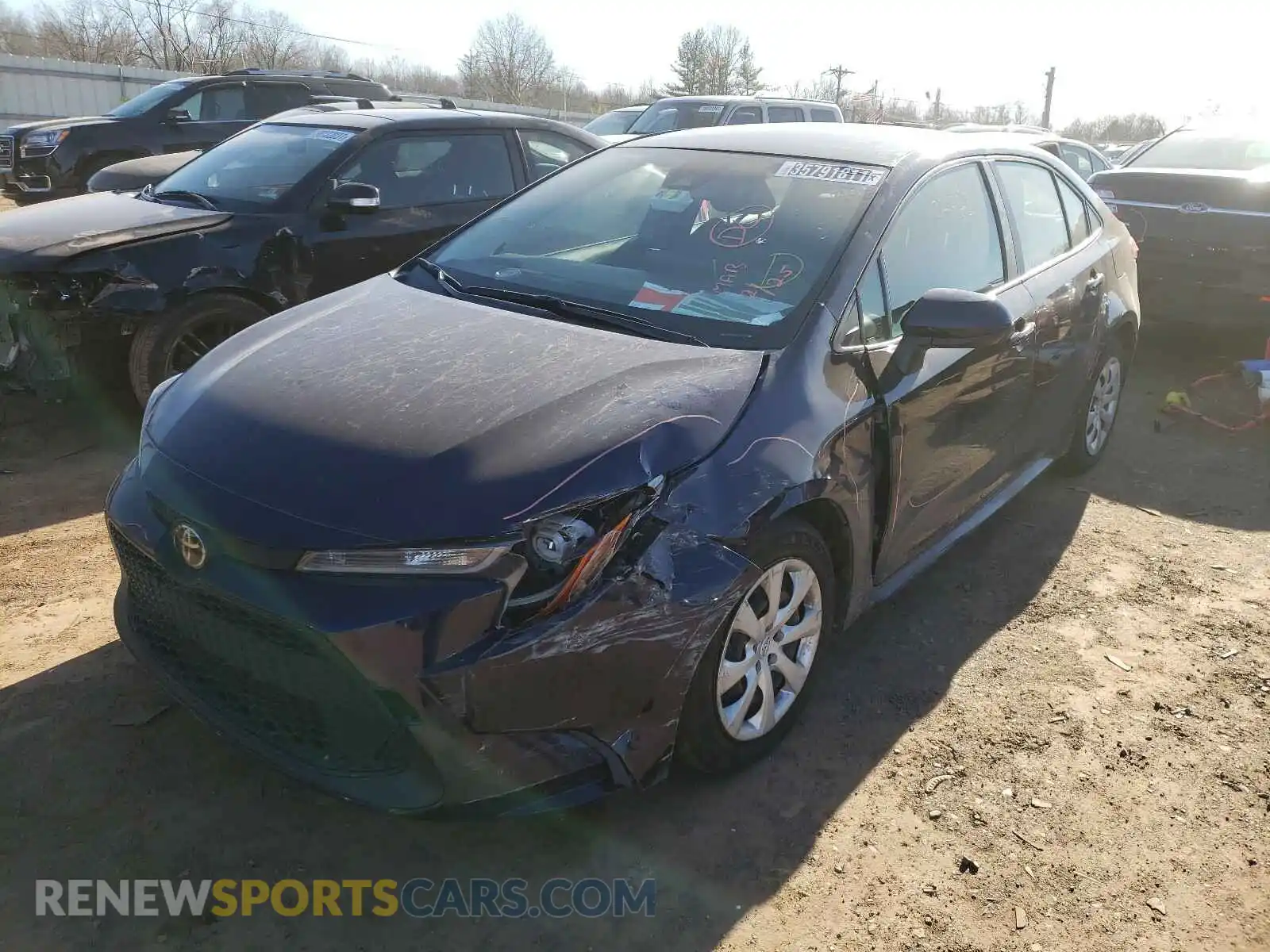 2 Photograph of a damaged car JTDEPRAE6LJ019859 TOYOTA COROLLA 2020