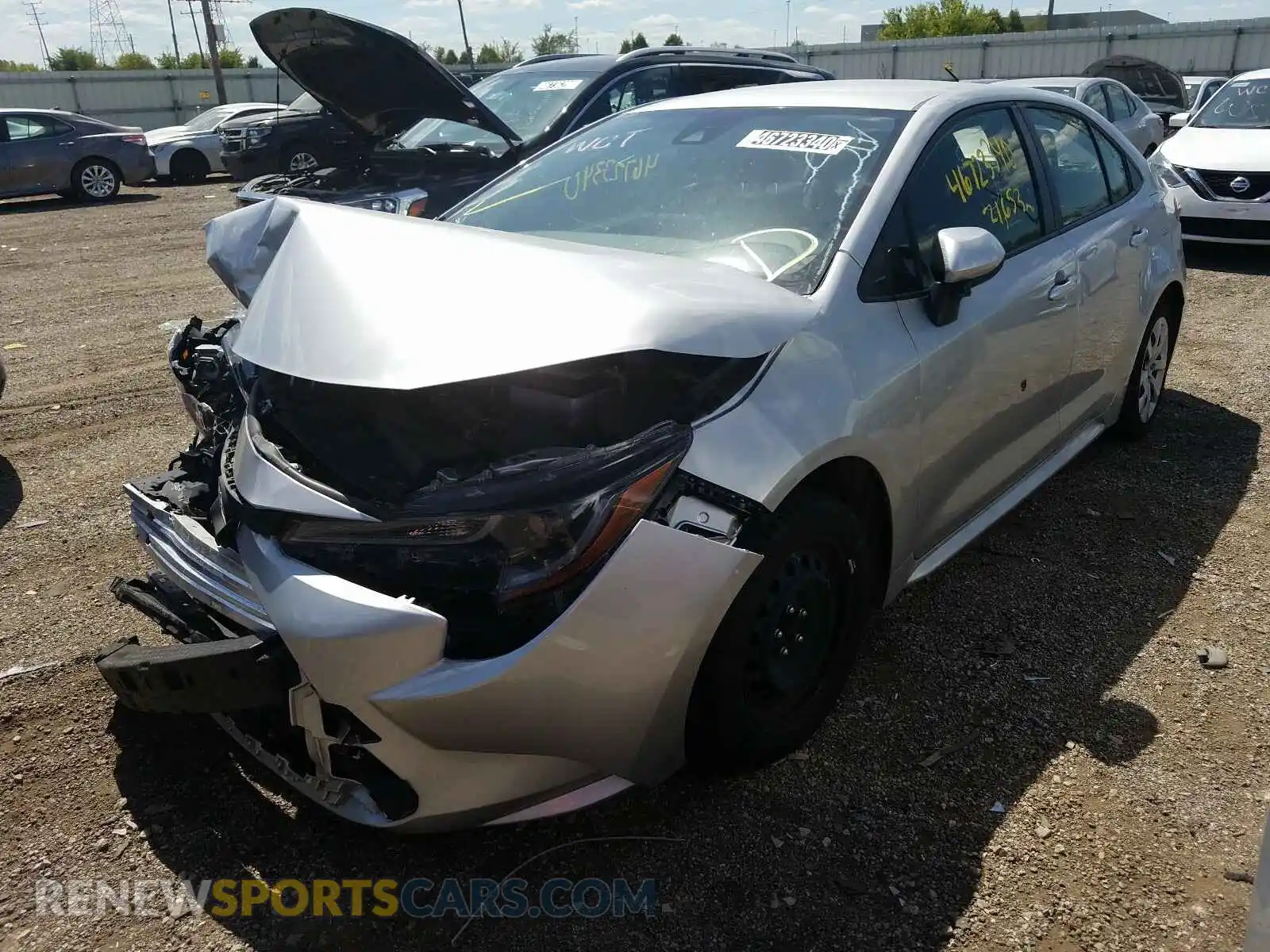2 Photograph of a damaged car JTDEPRAE6LJ020641 TOYOTA COROLLA 2020