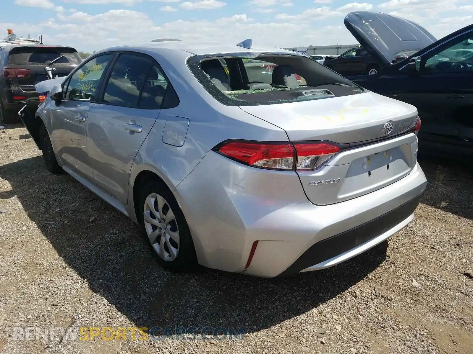 3 Photograph of a damaged car JTDEPRAE6LJ020641 TOYOTA COROLLA 2020