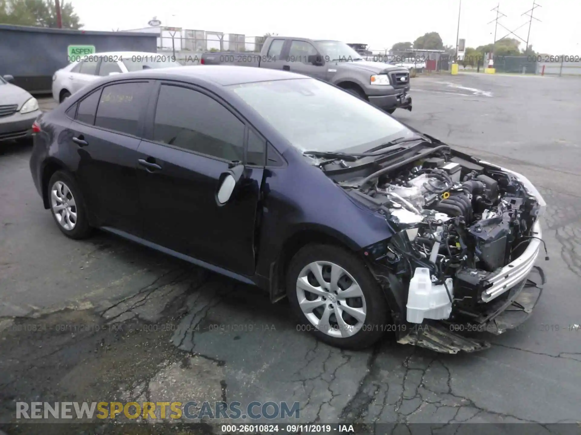 1 Photograph of a damaged car JTDEPRAE6LJ024446 TOYOTA COROLLA 2020