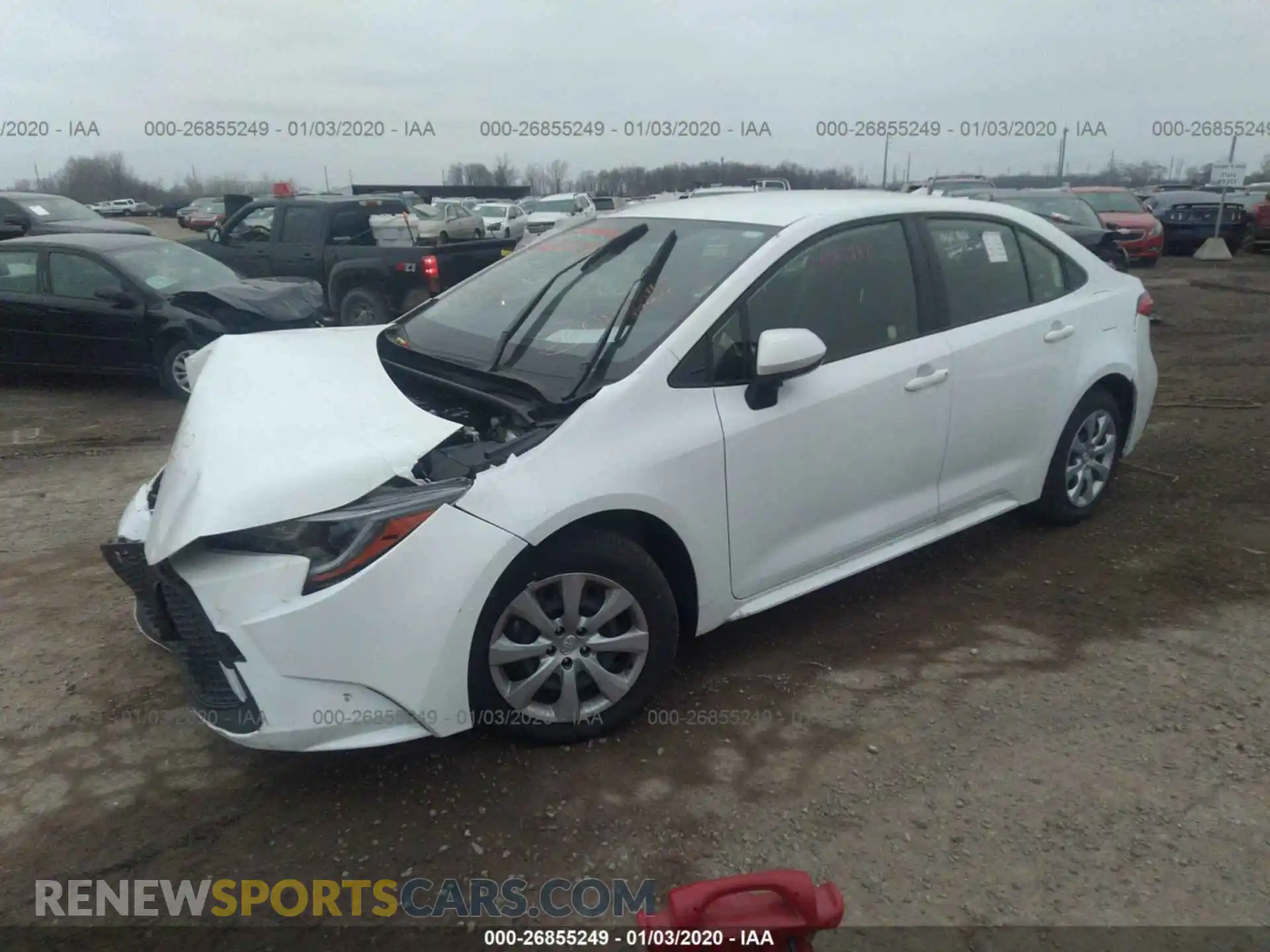 2 Фотография поврежденного автомобиля JTDEPRAE6LJ031834 TOYOTA COROLLA 2020