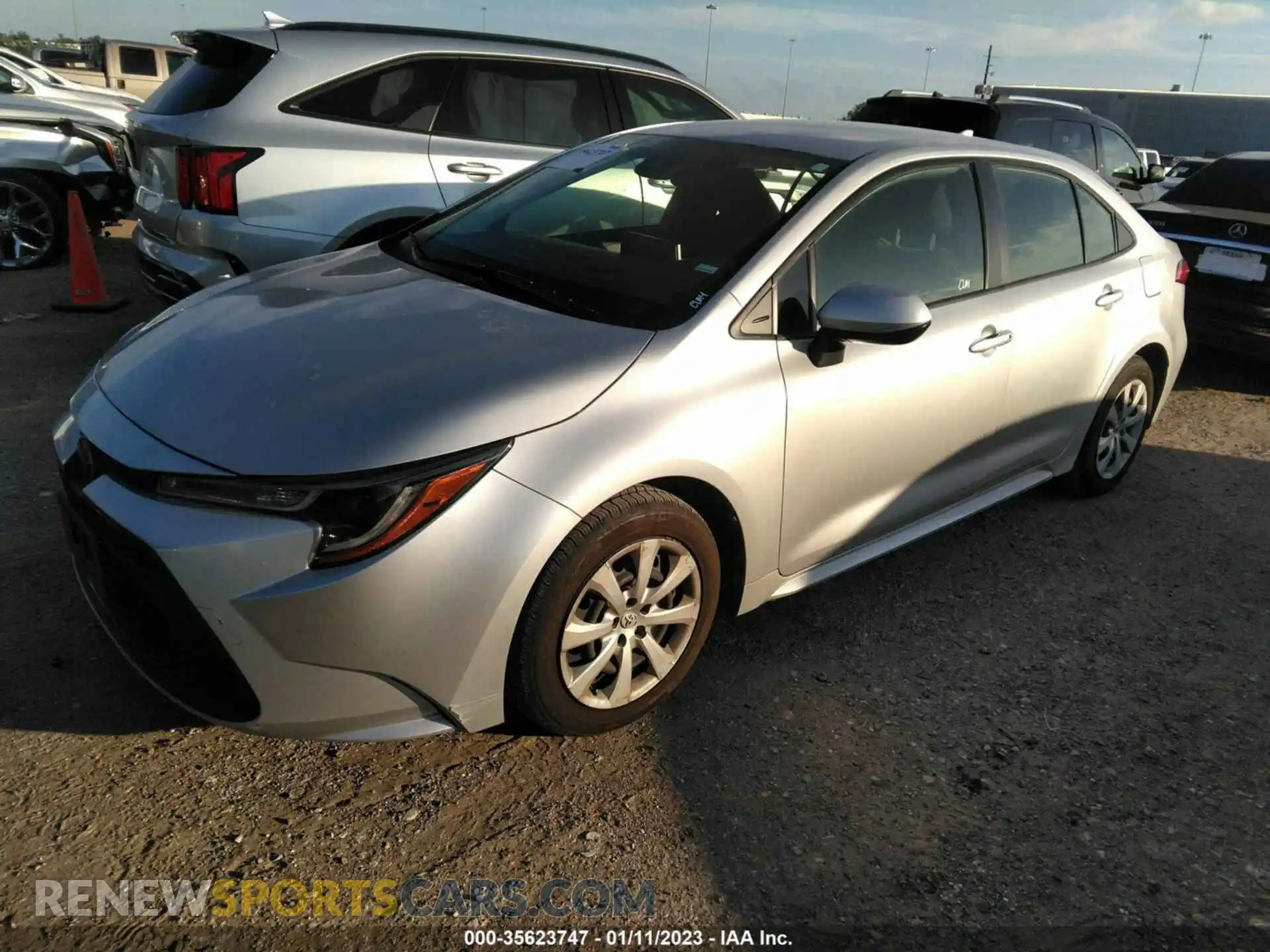 2 Photograph of a damaged car JTDEPRAE6LJ039738 TOYOTA COROLLA 2020