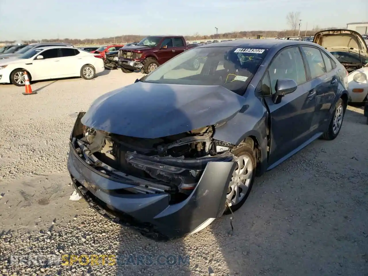 2 Photograph of a damaged car JTDEPRAE6LJ042414 TOYOTA COROLLA 2020