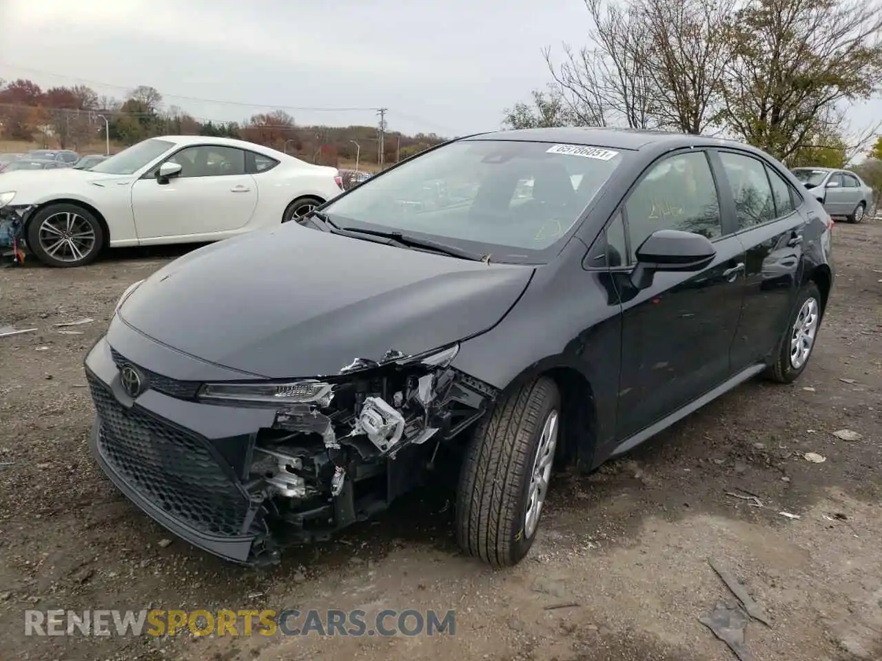 2 Photograph of a damaged car JTDEPRAE6LJ047807 TOYOTA COROLLA 2020