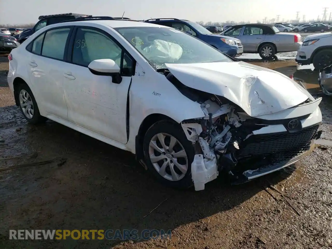 1 Photograph of a damaged car JTDEPRAE6LJ060587 TOYOTA COROLLA 2020