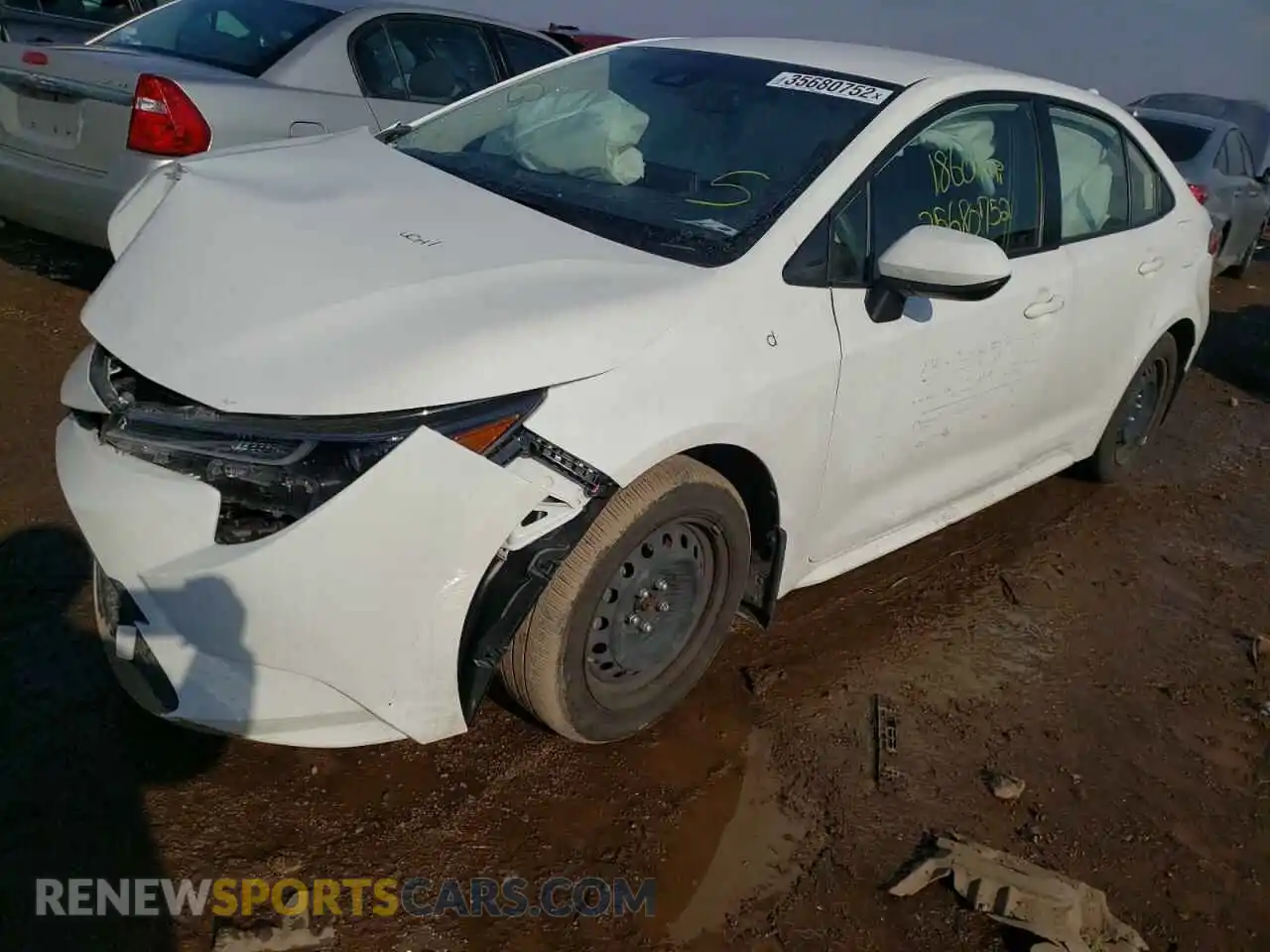 2 Photograph of a damaged car JTDEPRAE6LJ060587 TOYOTA COROLLA 2020
