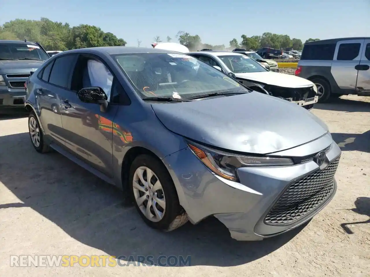 1 Photograph of a damaged car JTDEPRAE6LJ063389 TOYOTA COROLLA 2020