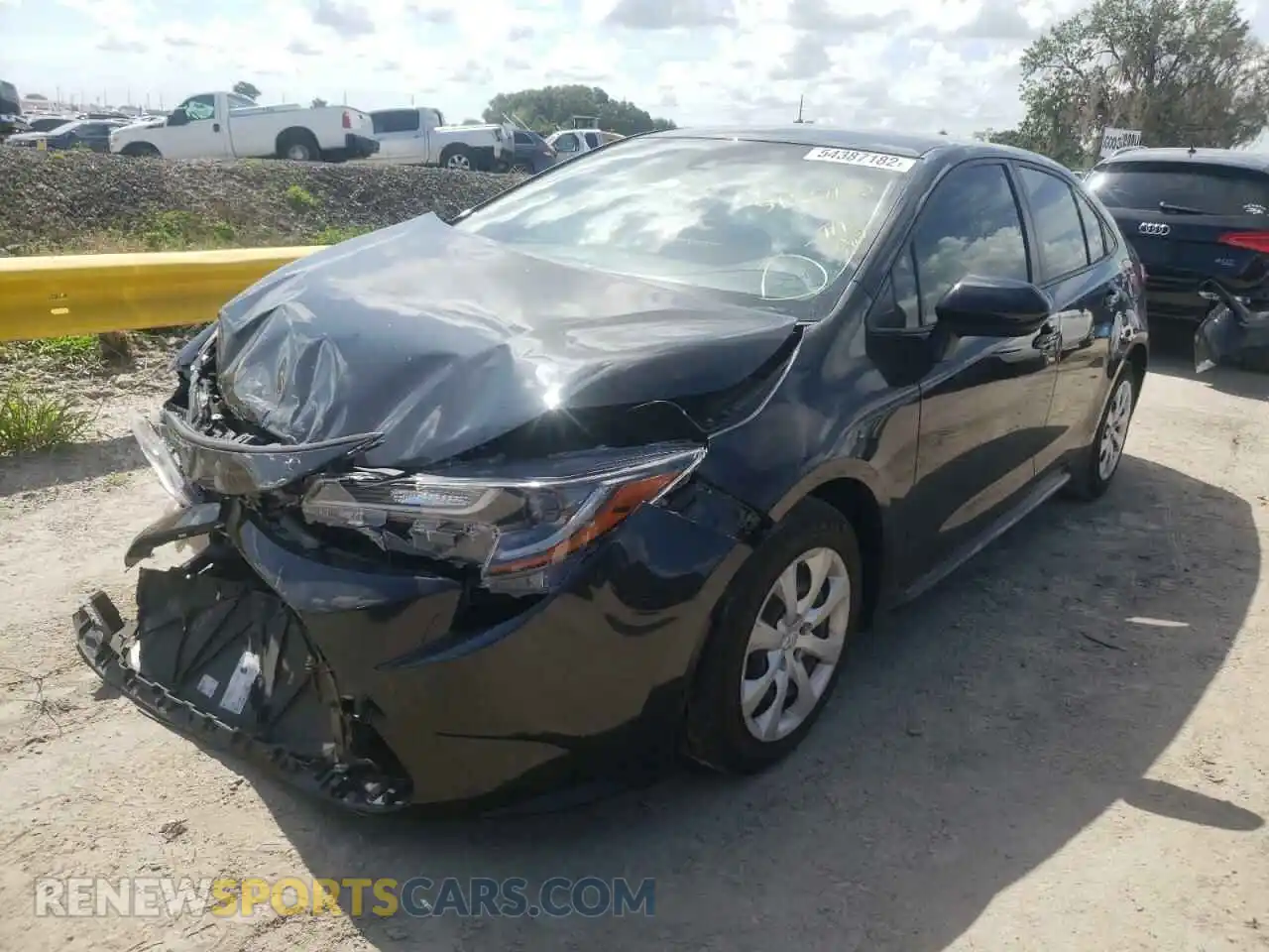 2 fotografías del automóvil dañado JTDEPRAE6LJ070195 TOYOTA COROLLA 2020