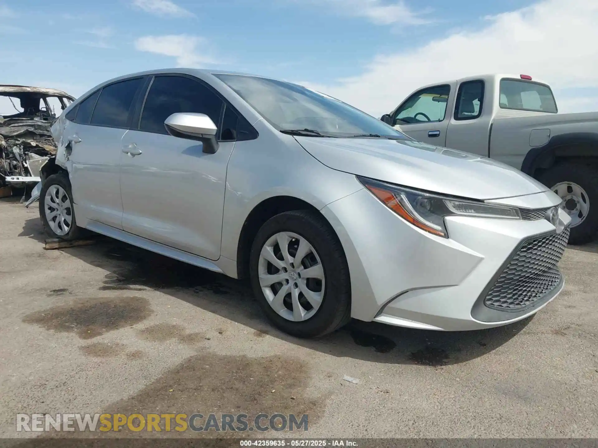1 fotografías del automóvil dañado JTDEPRAE6LJ079009 TOYOTA COROLLA 2020