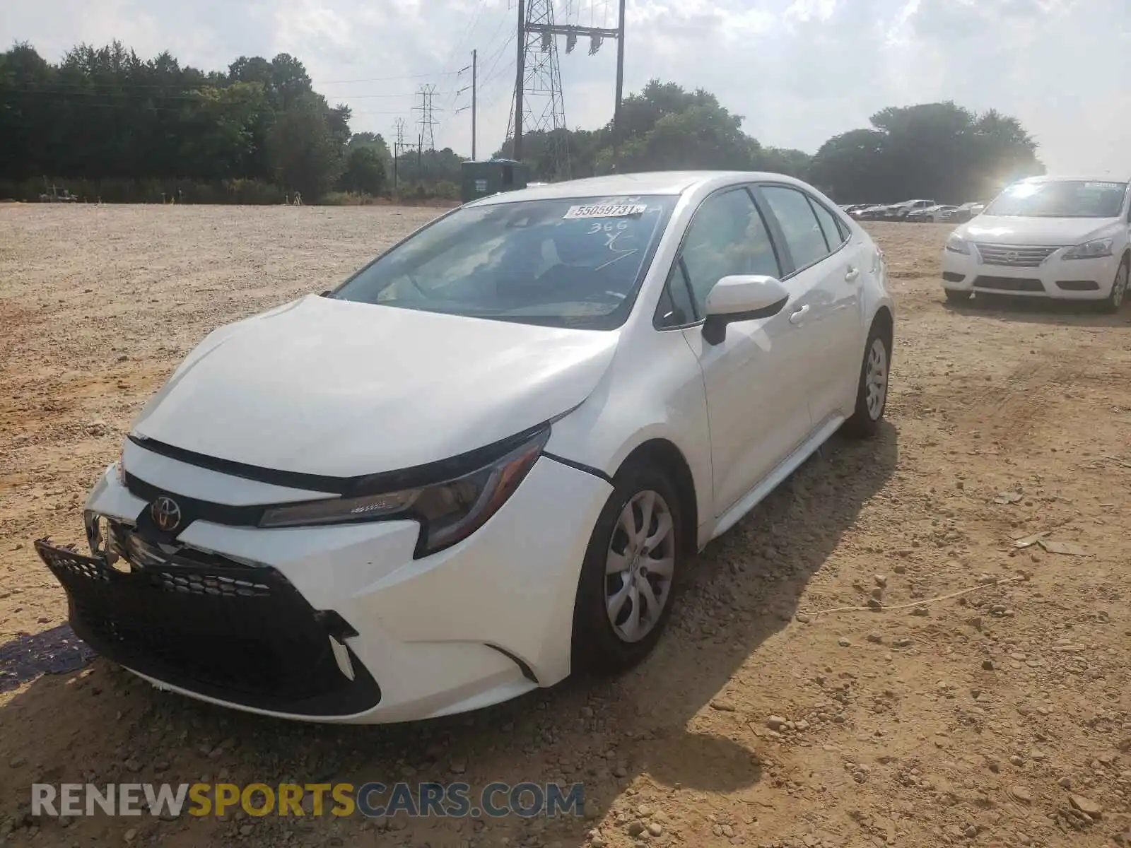2 Photograph of a damaged car JTDEPRAE6LJ080256 TOYOTA COROLLA 2020