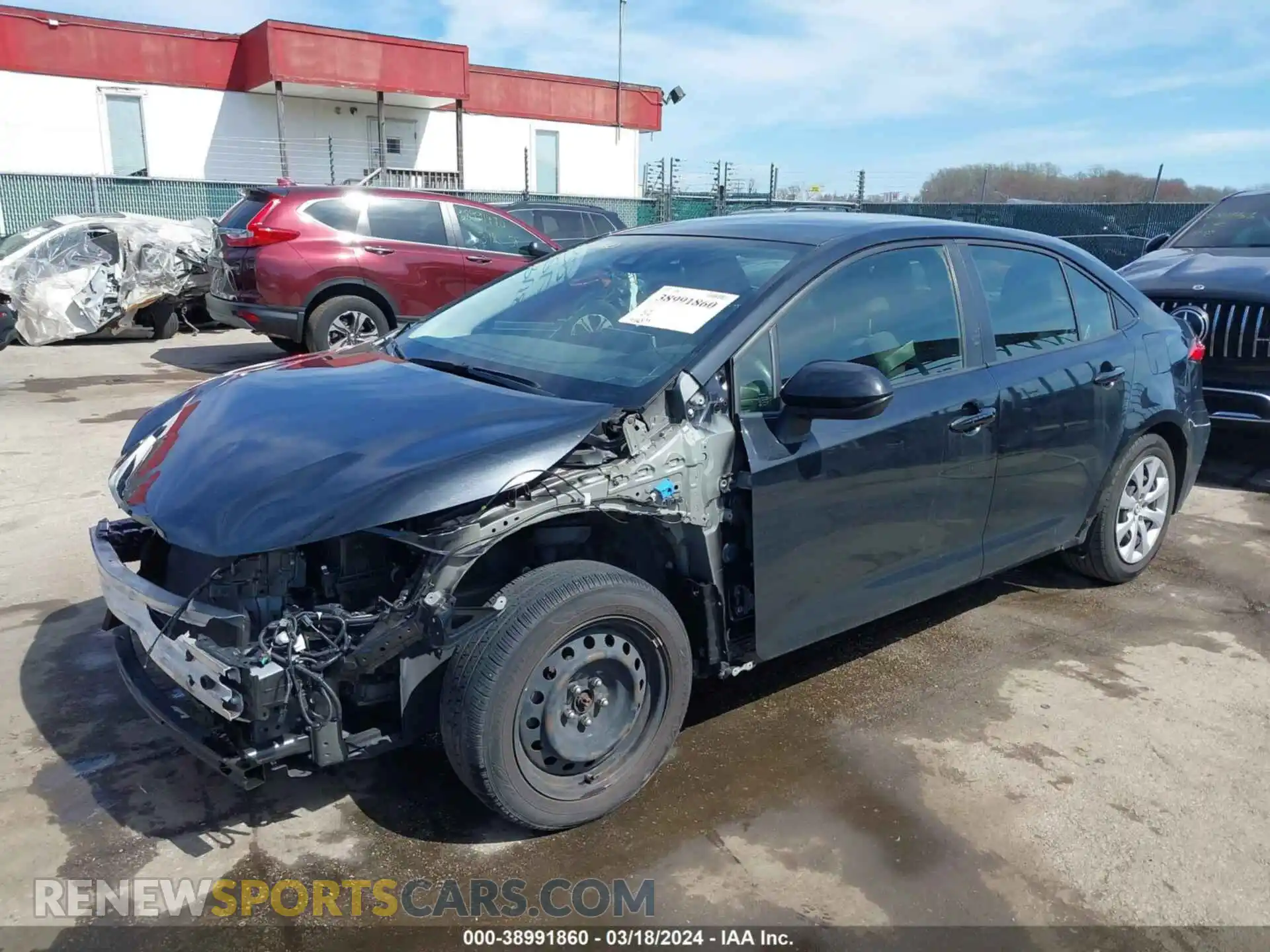 2 Photograph of a damaged car JTDEPRAE6LJ090401 TOYOTA COROLLA 2020