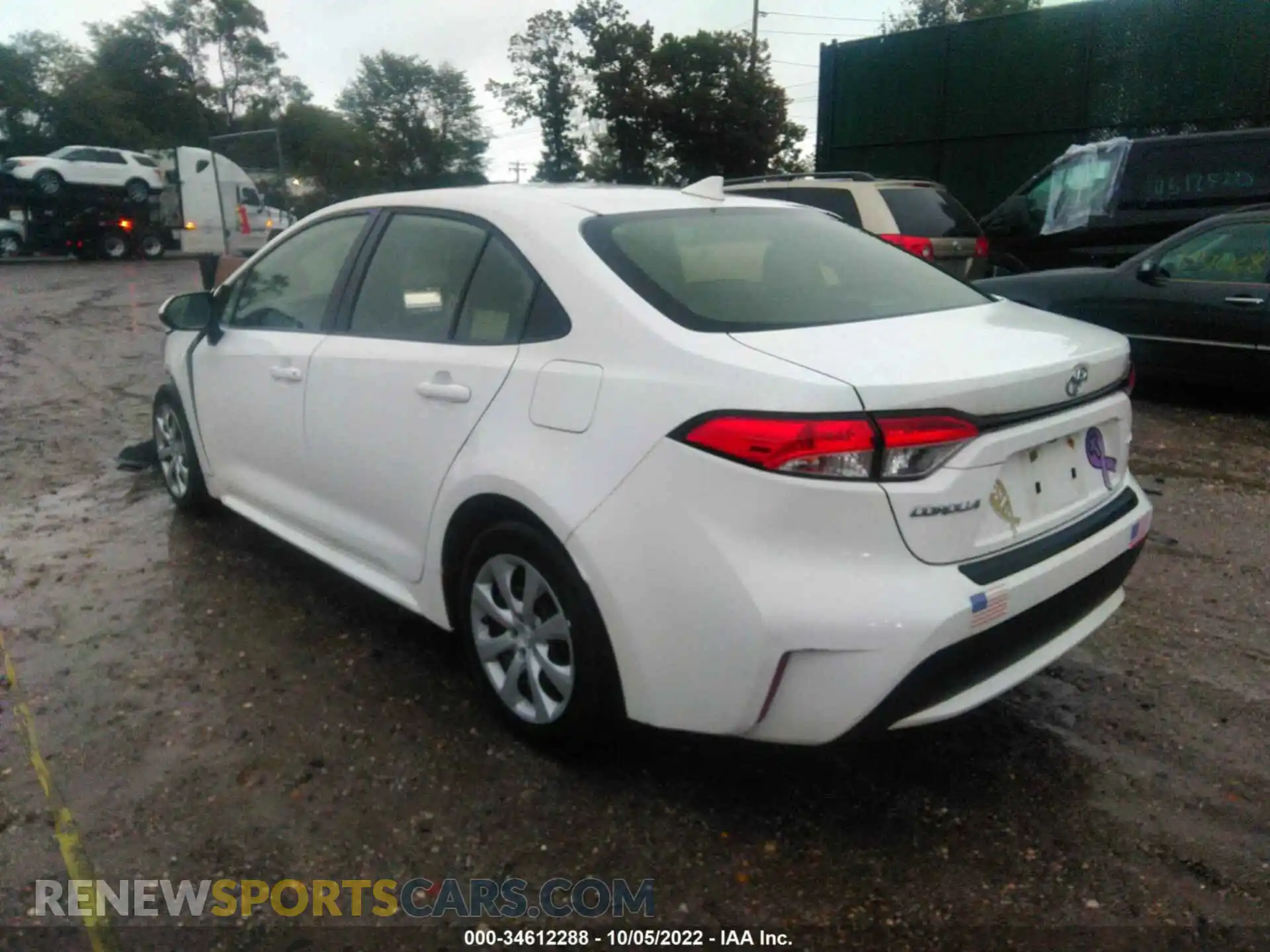 3 Photograph of a damaged car JTDEPRAE6LJ093783 TOYOTA COROLLA 2020
