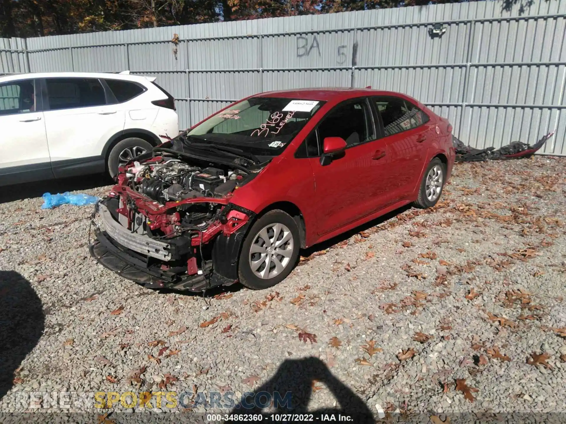 2 fotografías del automóvil dañado JTDEPRAE6LJ102398 TOYOTA COROLLA 2020