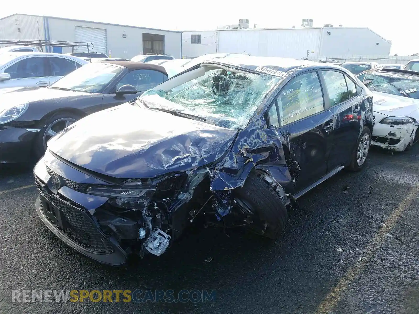 2 Photograph of a damaged car JTDEPRAE6LJ110260 TOYOTA COROLLA 2020