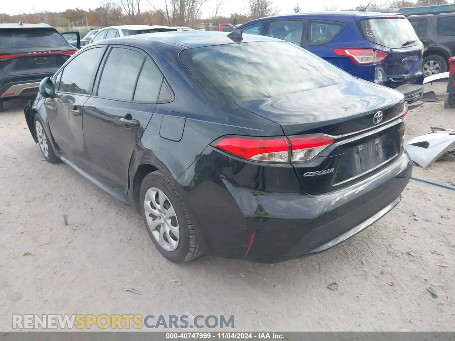 3 fotografías del automóvil dañado JTDEPRAE7LJ006182 TOYOTA COROLLA 2020