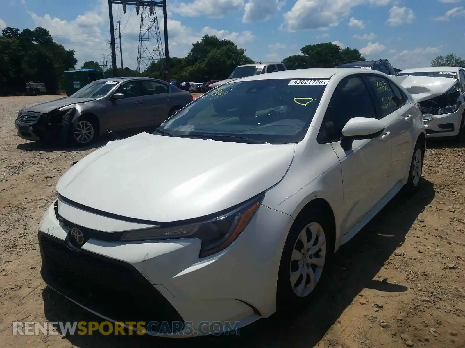 2 Photograph of a damaged car JTDEPRAE7LJ010622 TOYOTA COROLLA 2020