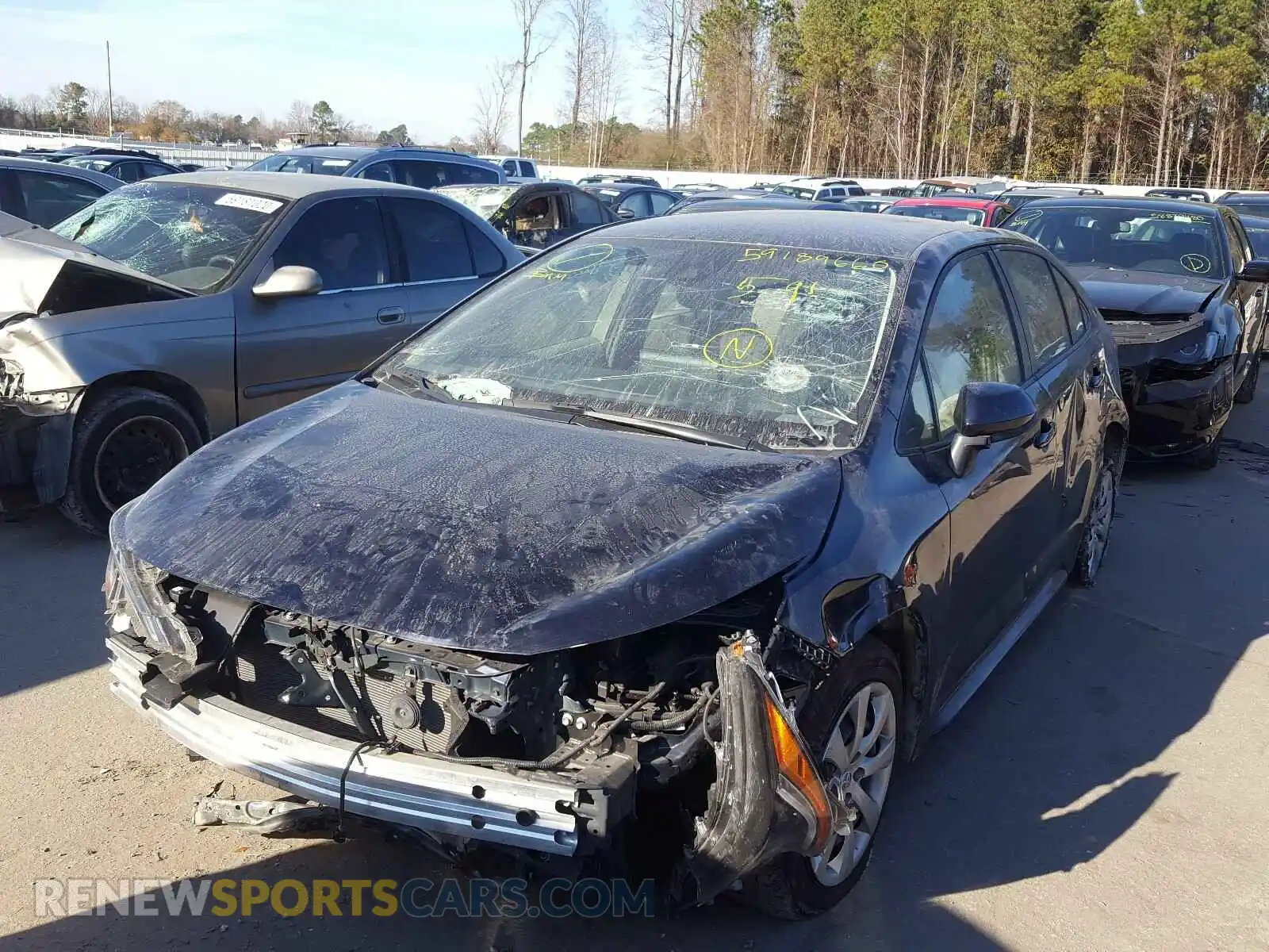 2 Photograph of a damaged car JTDEPRAE7LJ012127 TOYOTA COROLLA 2020