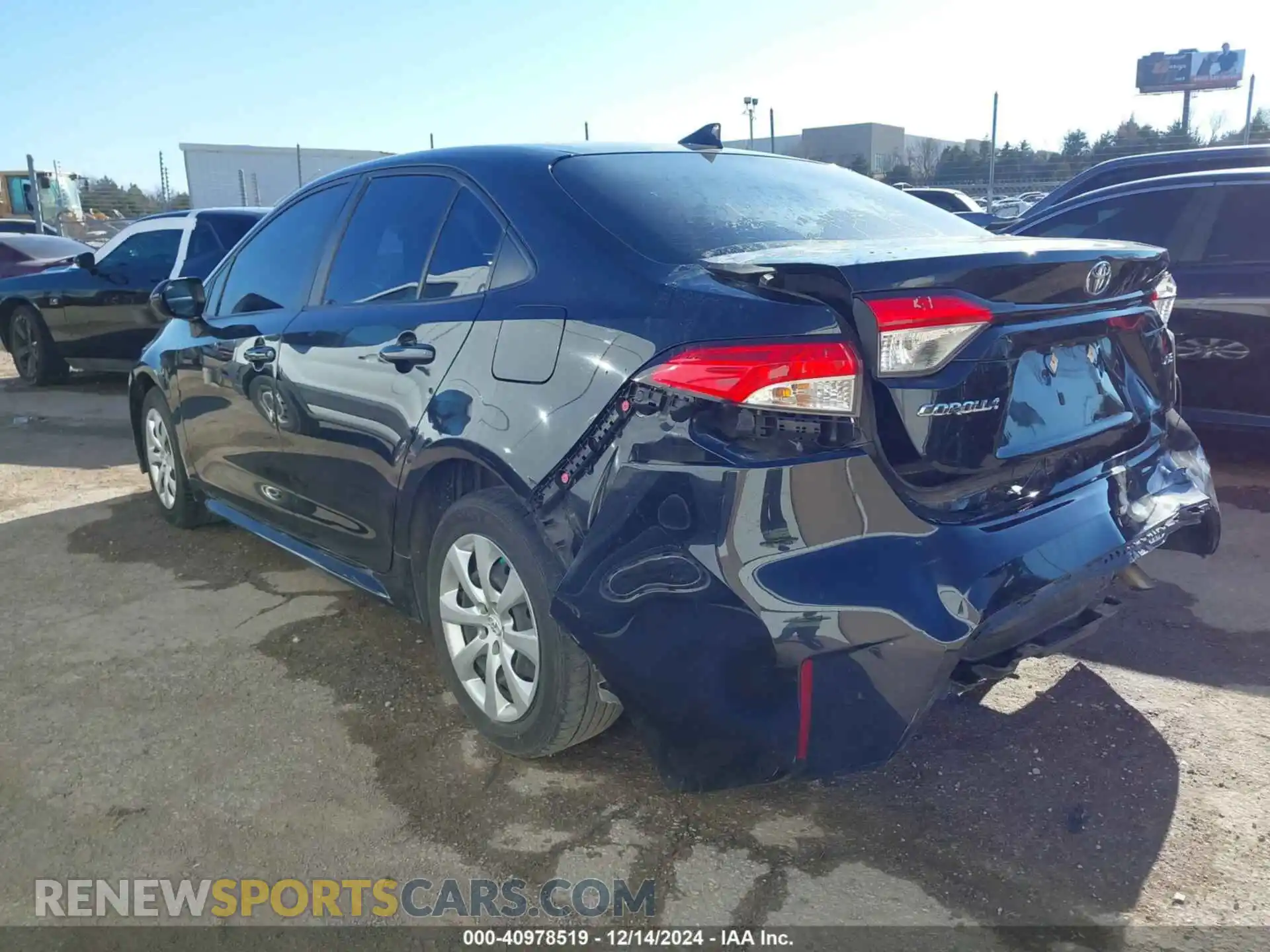 3 fotografías del automóvil dañado JTDEPRAE7LJ020664 TOYOTA COROLLA 2020