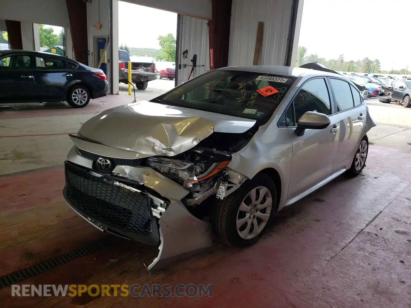 2 Photograph of a damaged car JTDEPRAE7LJ021782 TOYOTA COROLLA 2020