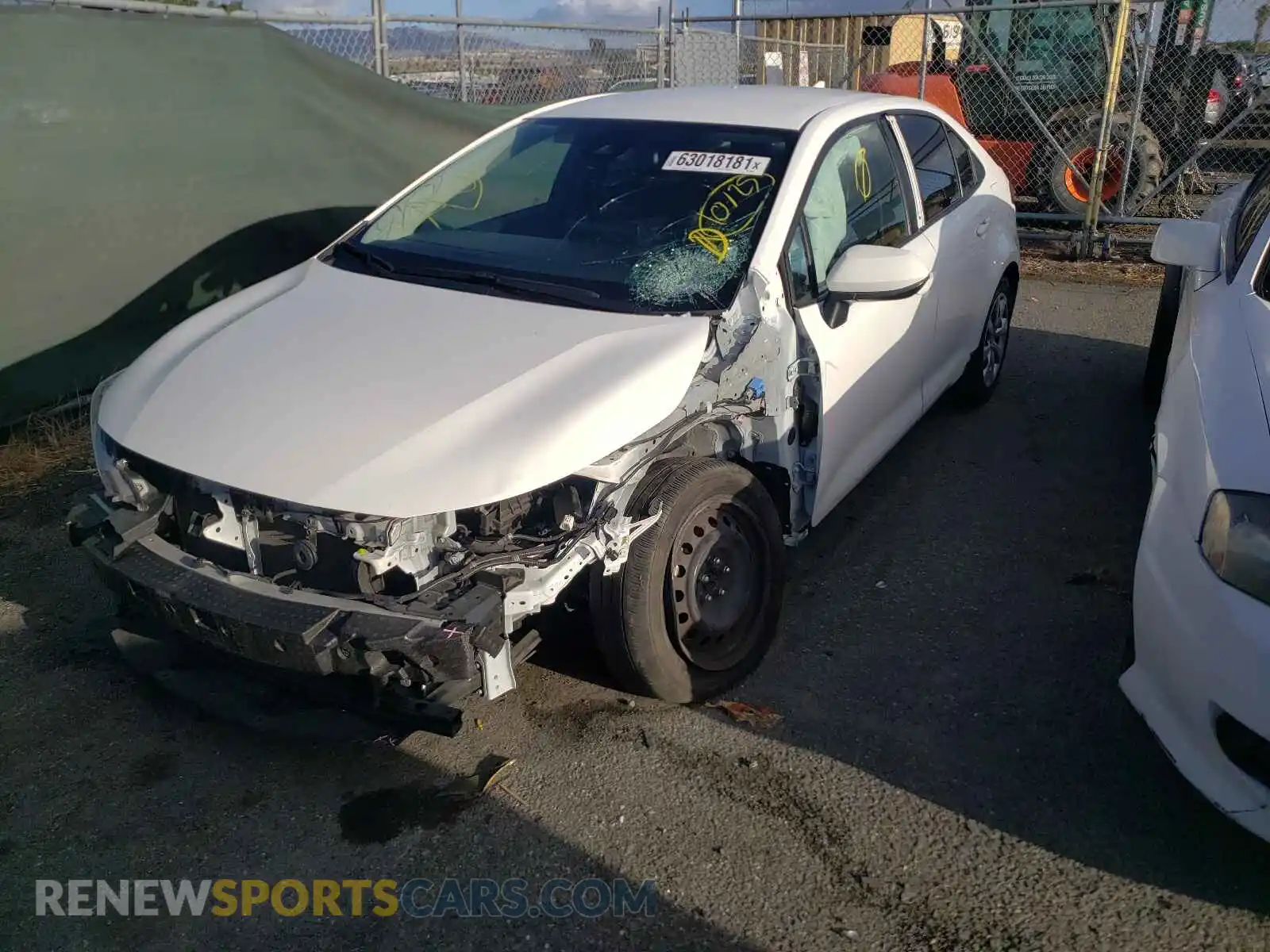2 Photograph of a damaged car JTDEPRAE7LJ040025 TOYOTA COROLLA 2020