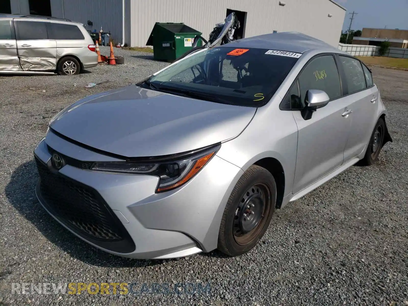 2 Photograph of a damaged car JTDEPRAE7LJ040610 TOYOTA COROLLA 2020