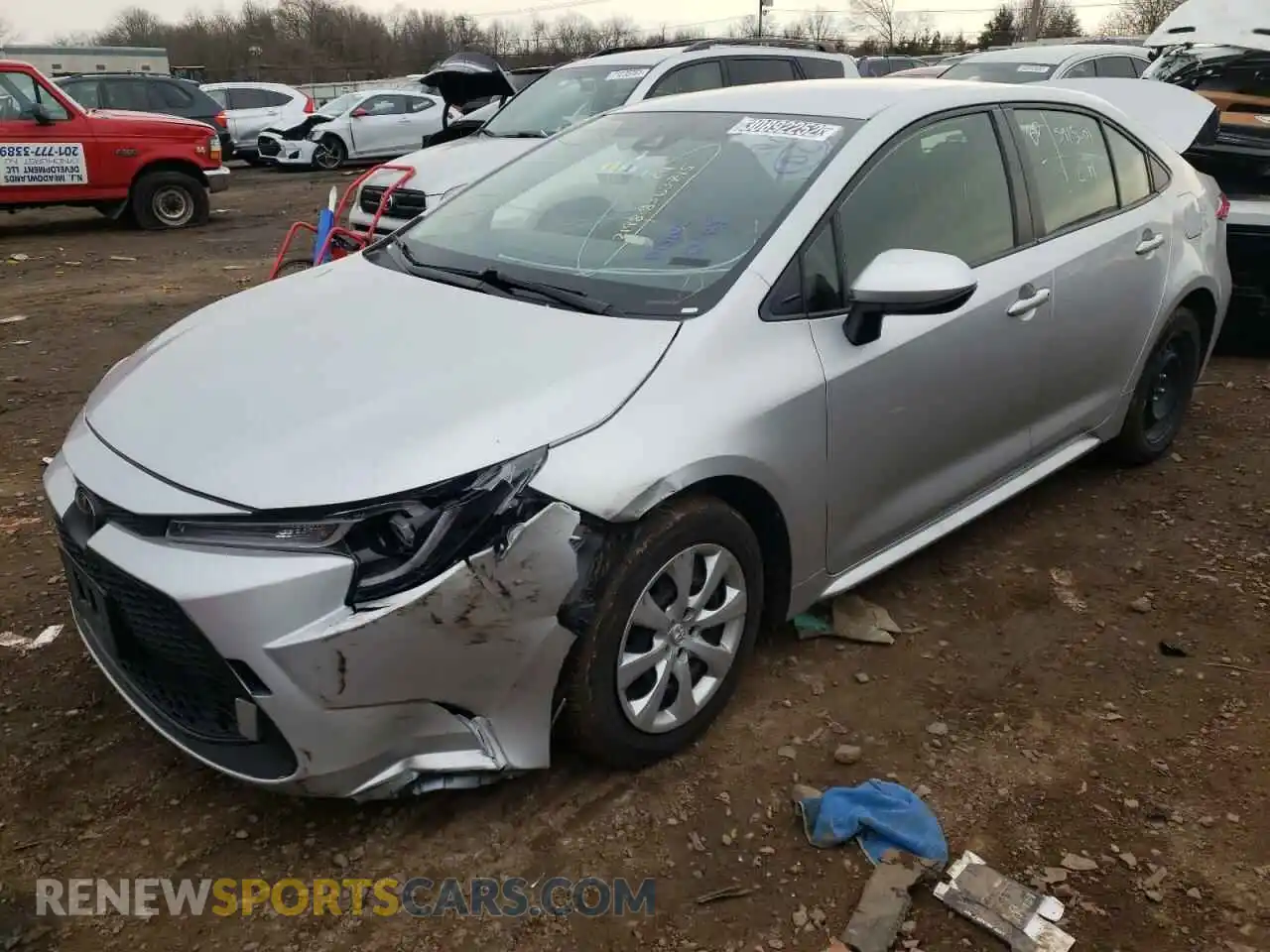 2 Photograph of a damaged car JTDEPRAE7LJ050649 TOYOTA COROLLA 2020