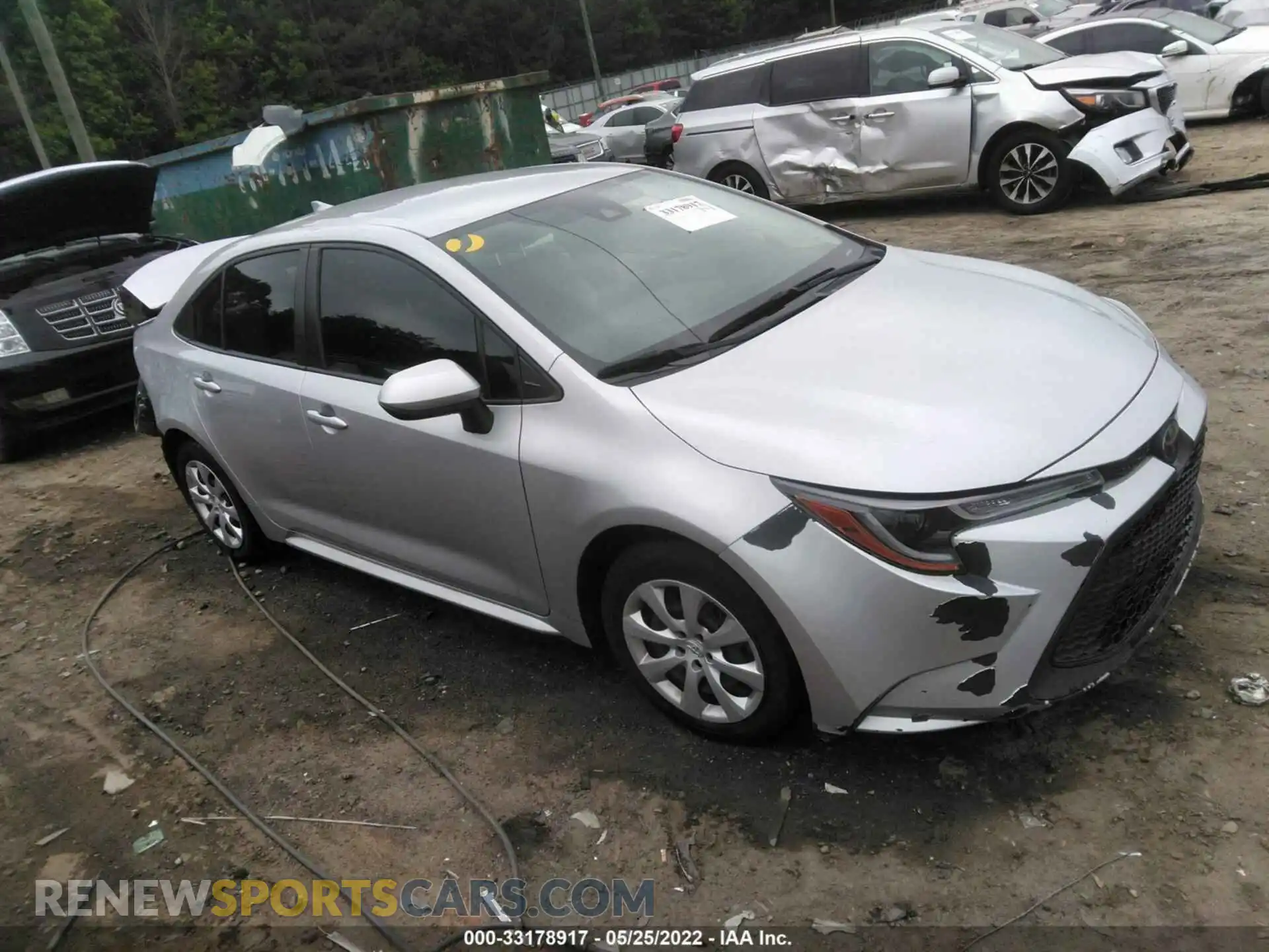 1 Photograph of a damaged car JTDEPRAE7LJ051946 TOYOTA COROLLA 2020