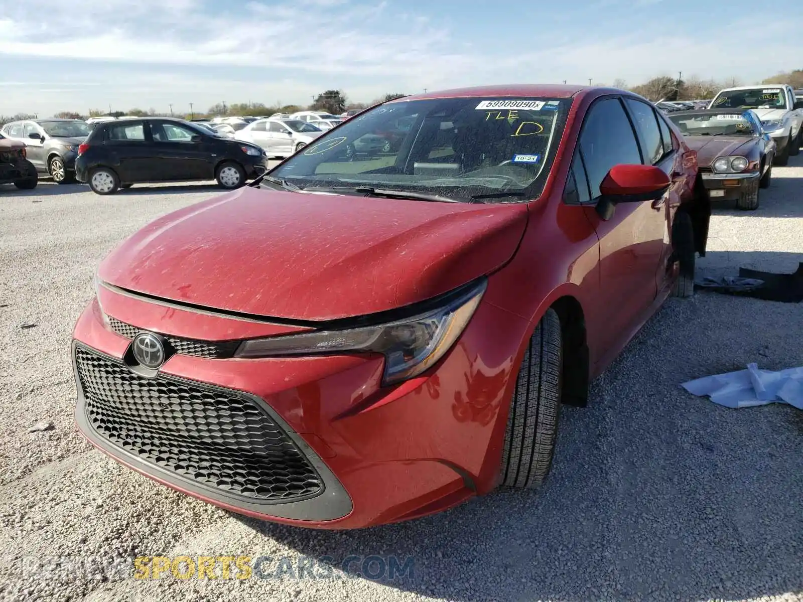2 Photograph of a damaged car JTDEPRAE7LJ056676 TOYOTA COROLLA 2020