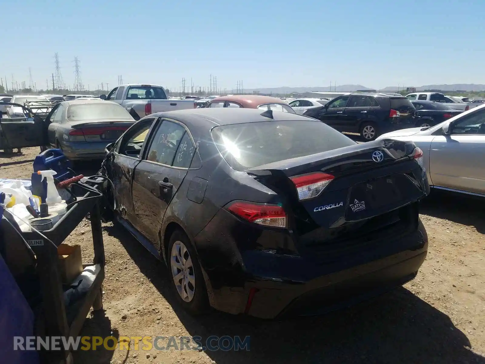 3 Photograph of a damaged car JTDEPRAE7LJ065698 TOYOTA COROLLA 2020