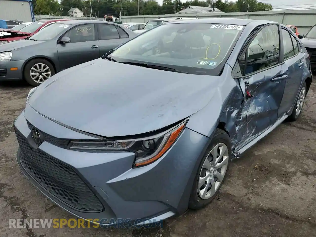 2 Photograph of a damaged car JTDEPRAE7LJ074563 TOYOTA COROLLA 2020