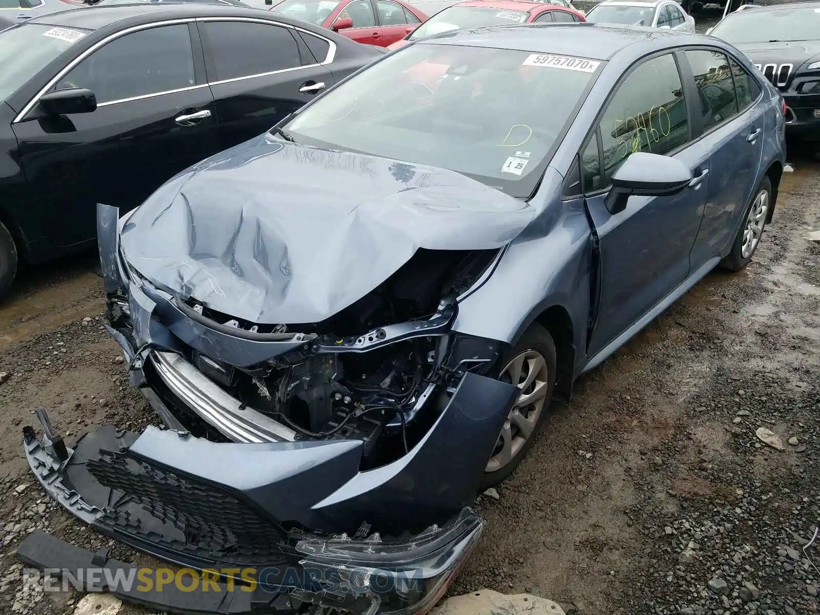 2 Photograph of a damaged car JTDEPRAE7LJ080265 TOYOTA COROLLA 2020