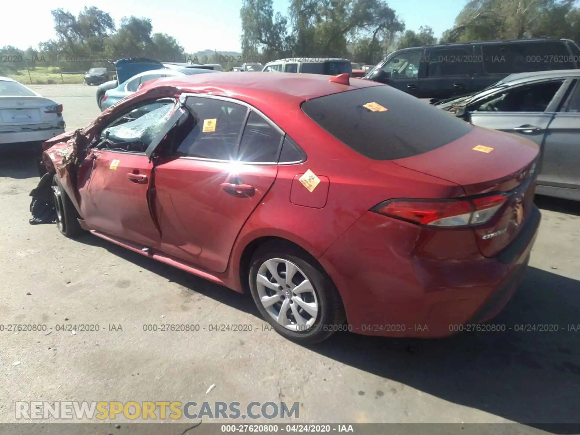 3 Photograph of a damaged car JTDEPRAE7LJ091475 TOYOTA COROLLA 2020