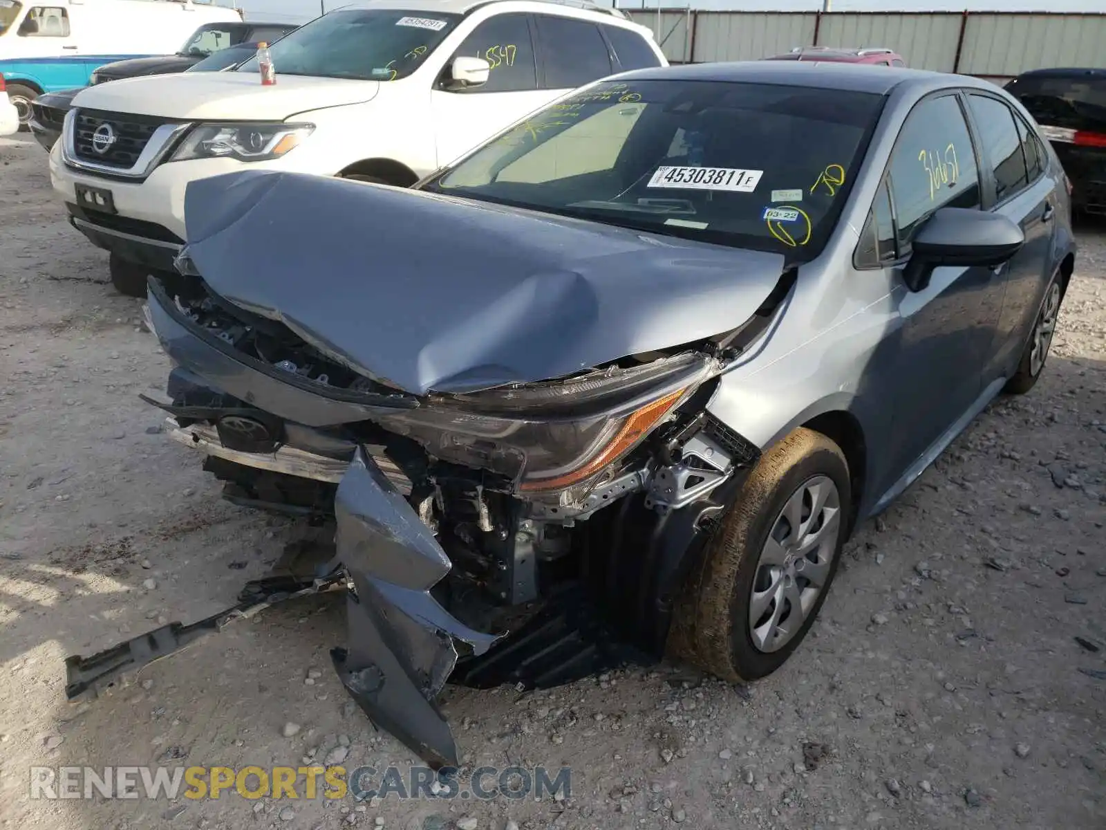 2 Photograph of a damaged car JTDEPRAE7LJ099902 TOYOTA COROLLA 2020