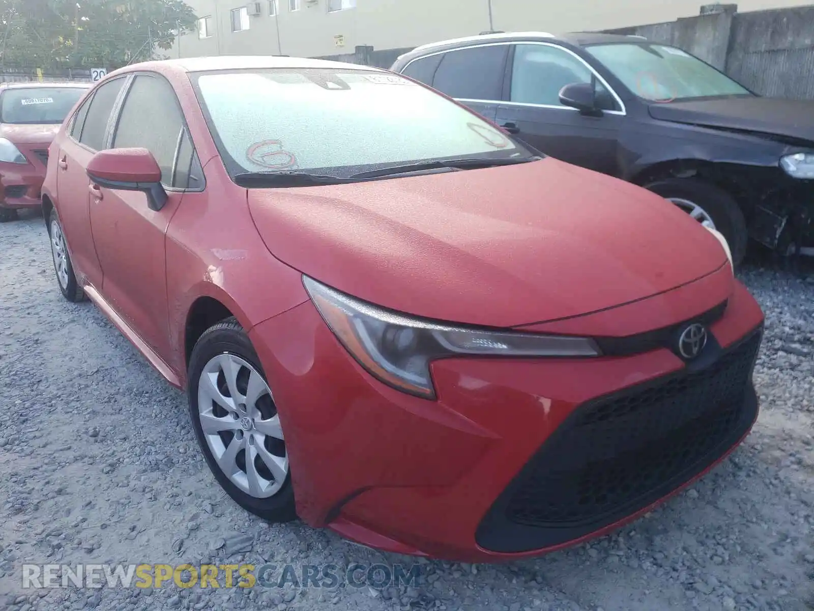 1 Photograph of a damaged car JTDEPRAE8LJ001086 TOYOTA COROLLA 2020
