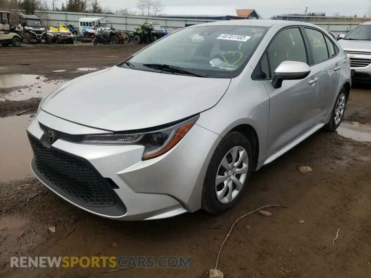 2 Photograph of a damaged car JTDEPRAE8LJ023072 TOYOTA COROLLA 2020