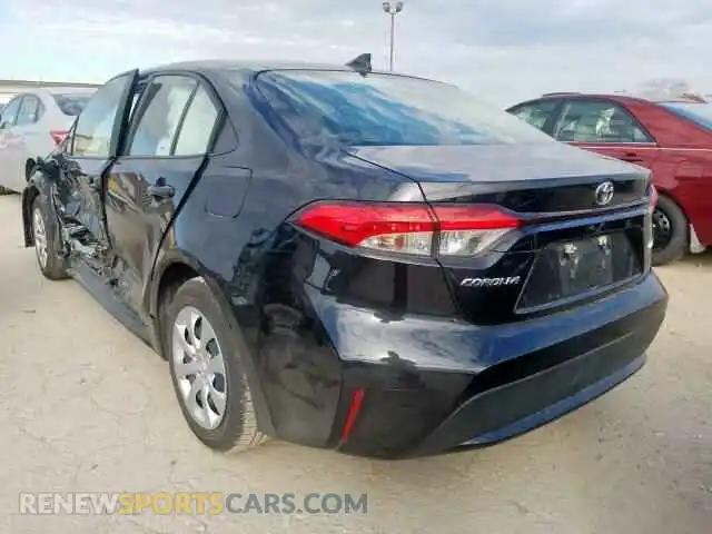 3 Photograph of a damaged car JTDEPRAE8LJ026280 TOYOTA COROLLA 2020