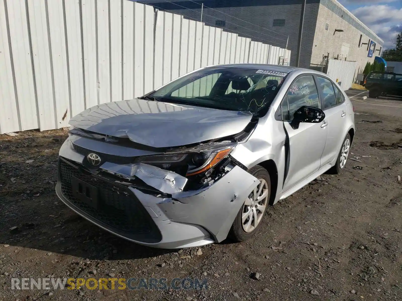 2 Photograph of a damaged car JTDEPRAE8LJ036100 TOYOTA COROLLA 2020