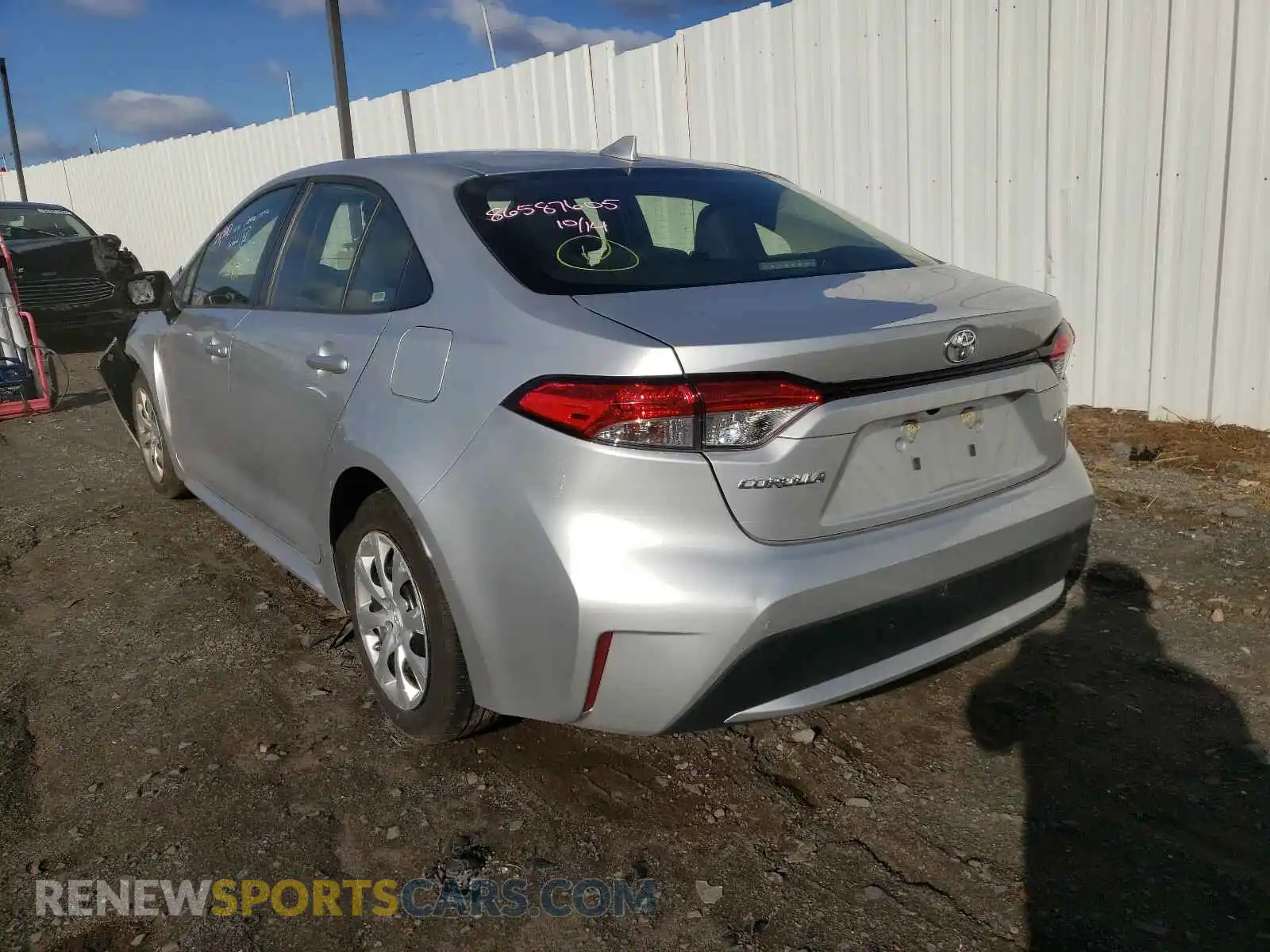 3 Photograph of a damaged car JTDEPRAE8LJ036100 TOYOTA COROLLA 2020