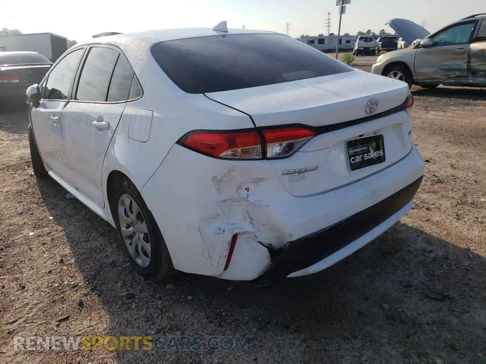3 fotografías del automóvil dañado JTDEPRAE8LJ045914 TOYOTA COROLLA 2020